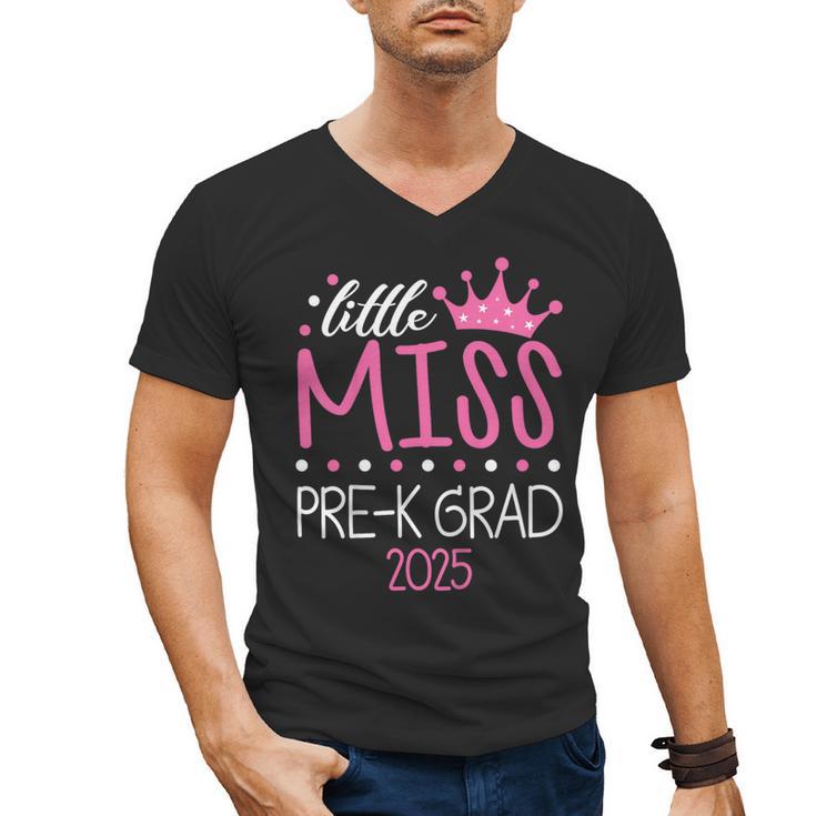 Little Miss Pre-K Grad Preschool Prek Graduation 2025 Men's V-Neck T-Shirt