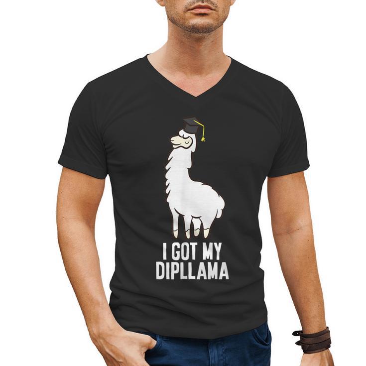 LLama Graduation I Got My Dipllama Cute Llama Men's V-Neck T-Shirt
