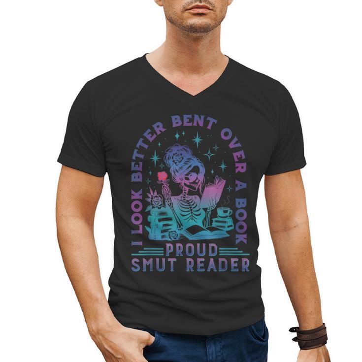 I Look Better Bent Over A Book Smut Reader Bookish Men's V-Neck T-Shirt