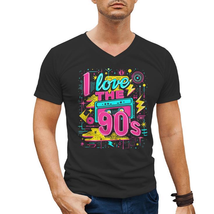 I Love The 90'S 90s Nostalgia Men's V-Neck T-Shirt