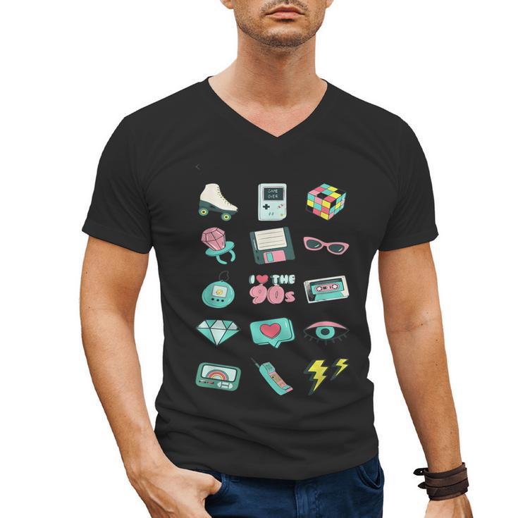 I Love The 90s Old For Nostalgia Fans Men's V-Neck T-Shirt