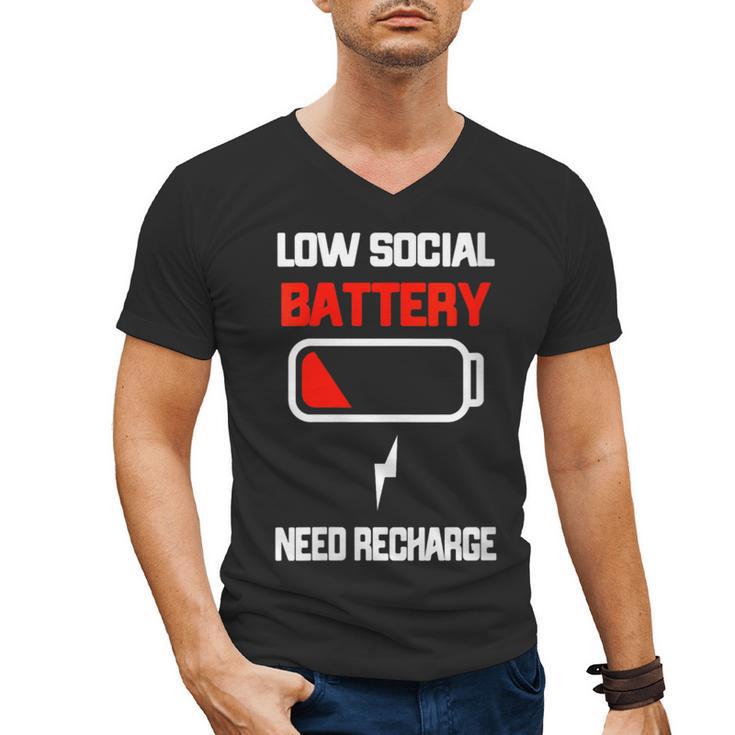 Low Social Battery Need Recharge Introvert Self-Care Men's V-Neck T-Shirt