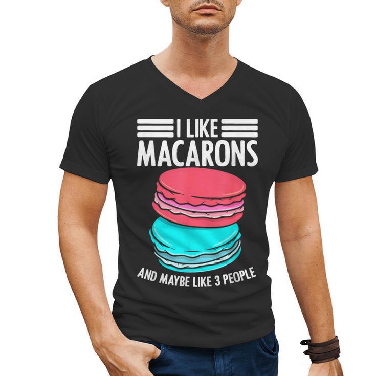 Macaroons Dessert Antisocial Introvert Pastries Food Lover Men's V-Neck T-Shirt