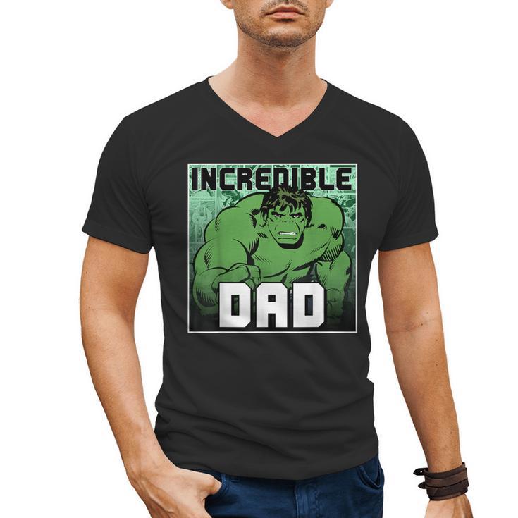 Marvel Comics Avengers Father's Day Hulk Incredible Dad Men's V-Neck T-Shirt