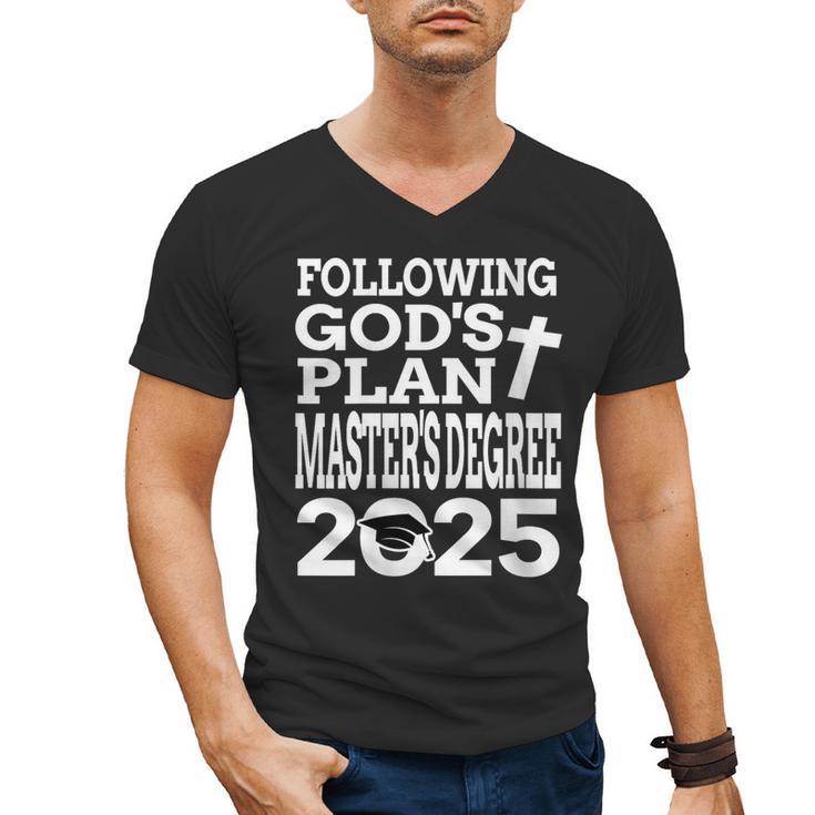 Masters Degree Graduation 2025 Christian MSW MPH MBA Men's V-Neck T-Shirt