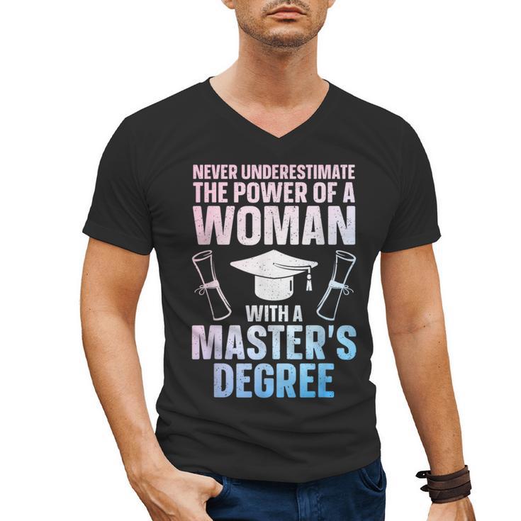 Masters Degree Graduation Art For Women Girls Masters Degree Men's V-Neck T-Shirt