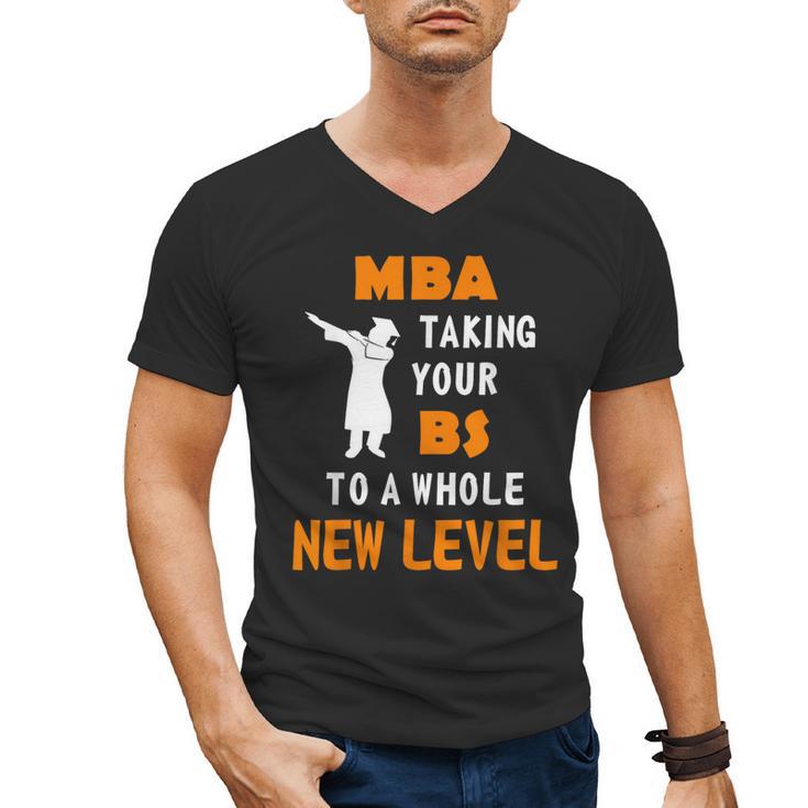 Masters Degree Graduation Shirt For MBA Grad Student Men's V-Neck T-Shirt