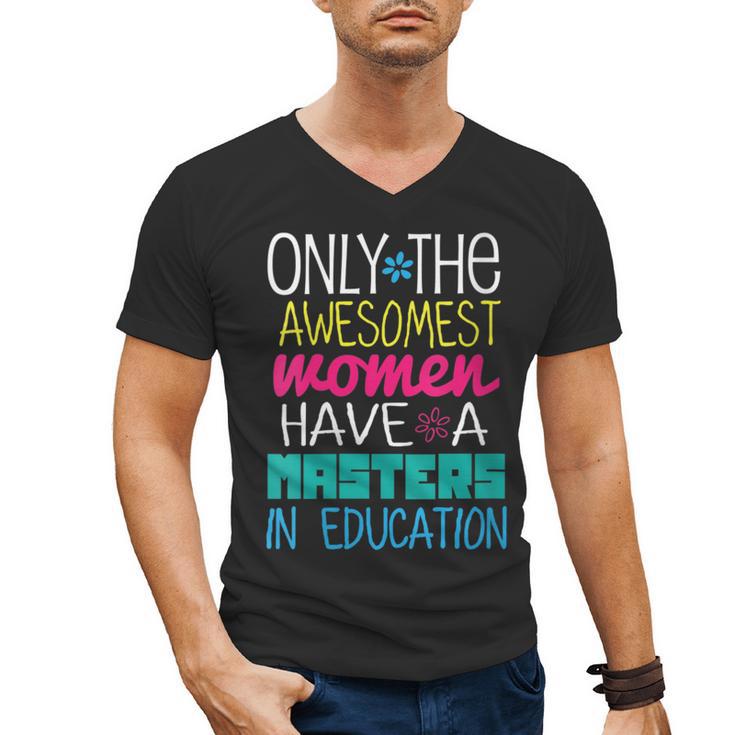 Masters In Education Degree Graduation  Women MeD Men's V-Neck T-Shirt