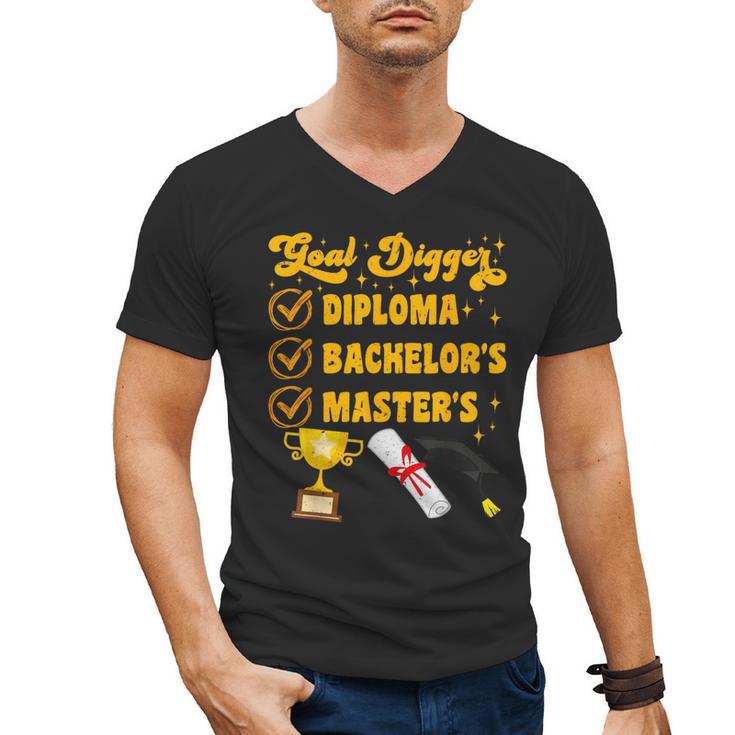 Master's Thesis Passed Goal Digger Master's Graduation Men's V-Neck T-Shirt