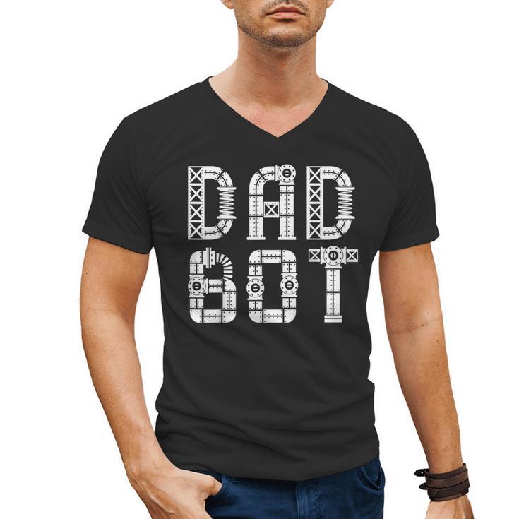 Matching Family Robot Father's Day Dad Bot Men's V-Neck T-Shirt