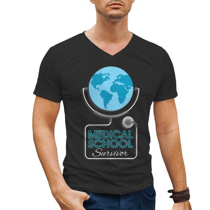 Medical School Survivor Med Graduation Men's V-Neck T-Shirt