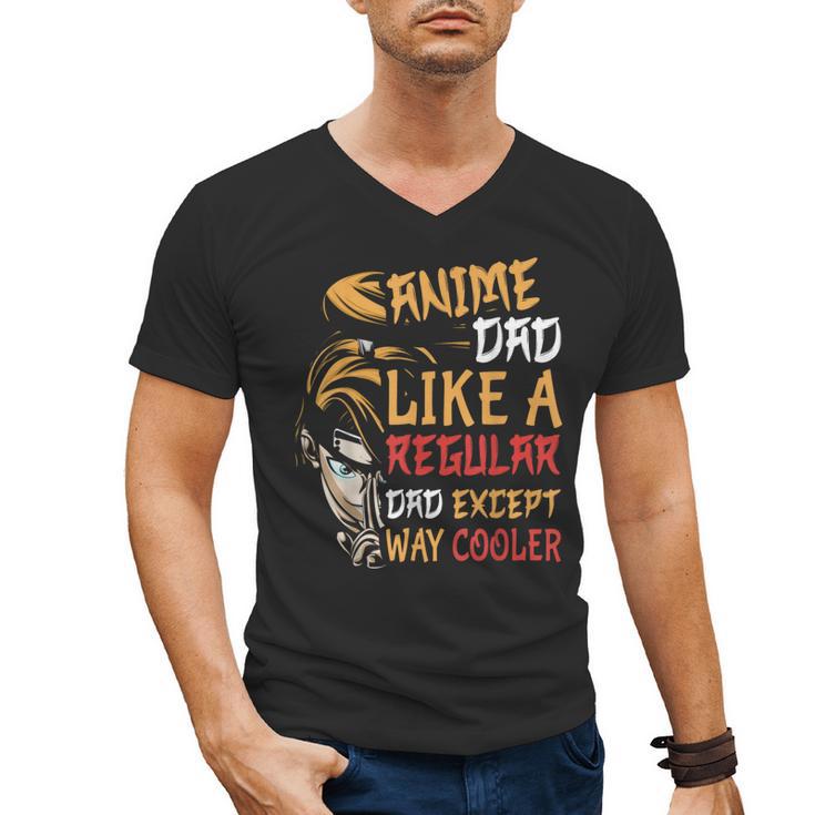 Men Anime Father's Day Anime Dad Except Way Cooler Men's V-Neck T-Shirt