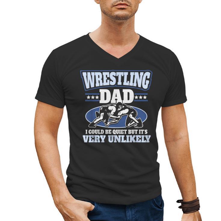 For Men Freestyle Wrestling Dad Men's V-Neck T-Shirt