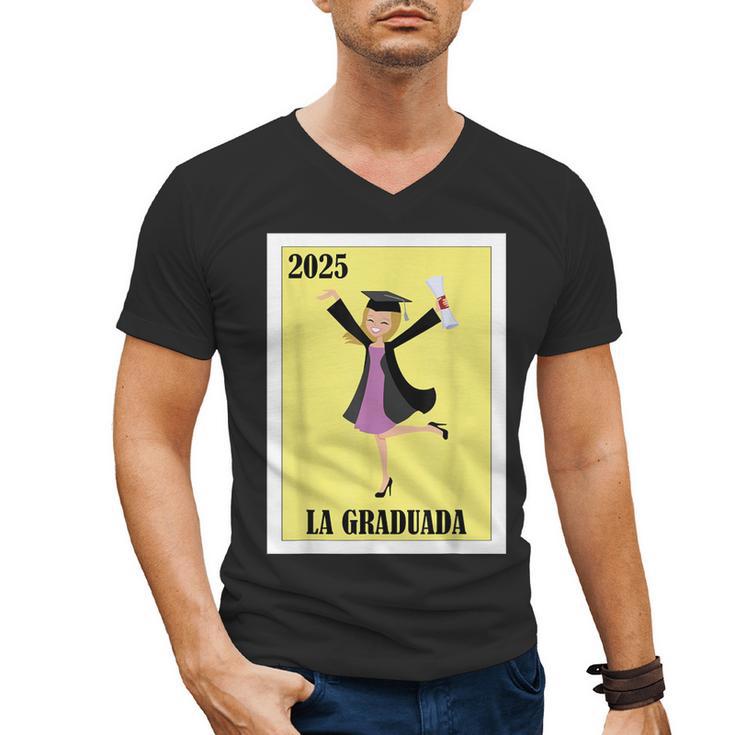 Mexican For Graduation La Graduada 2025 Men's V-Neck T-Shirt