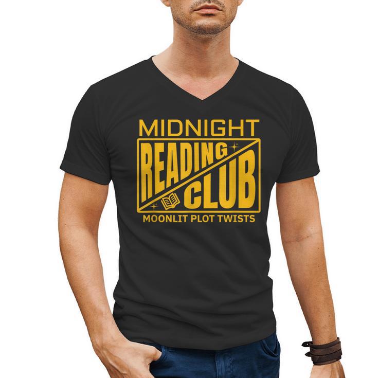 Midnight Reading Club Night Owl Book Readers Men's V-Neck T-Shirt