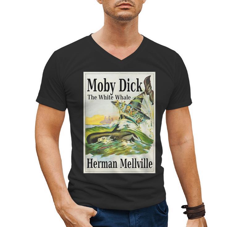 Moby Dick Book Cover Illustration Men's V-Neck T-Shirt