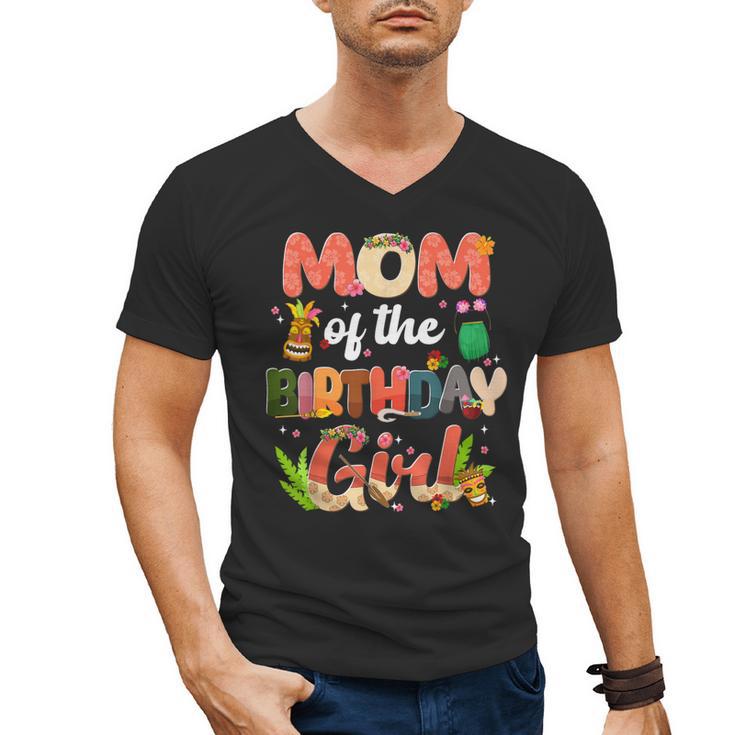 Mom And Dad Birthday Girl Matching Family Party Decorations Men's V-Neck T-Shirt