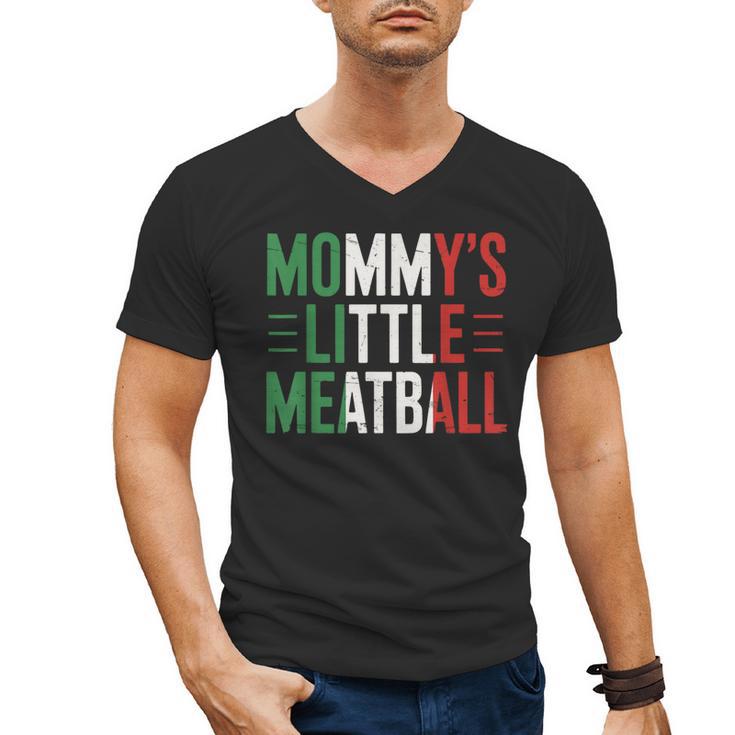 Mommy's Little Meatball Italian Quote Family Dad Mom Kids Men's V-Neck T-Shirt