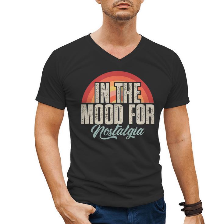 In The Mood For Nostalgia Vintage 80s 90s Retro Men's V-Neck T-Shirt