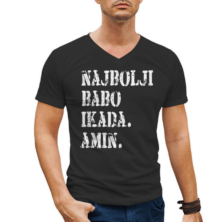 Najbolji Babo Ikad Bosnian Dad Men's V-Neck T-Shirt