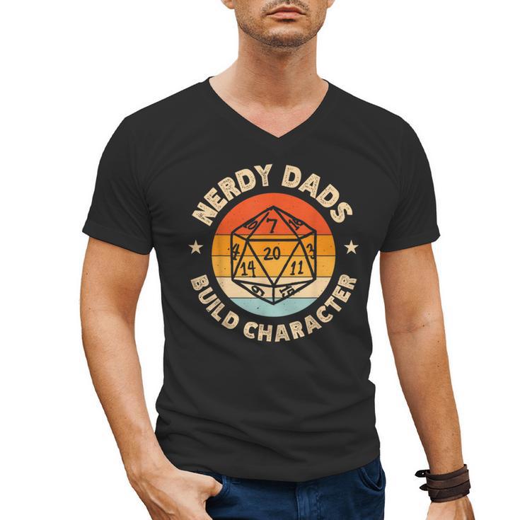 Nerdy Dads Build Character Men's V-Neck T-Shirt
