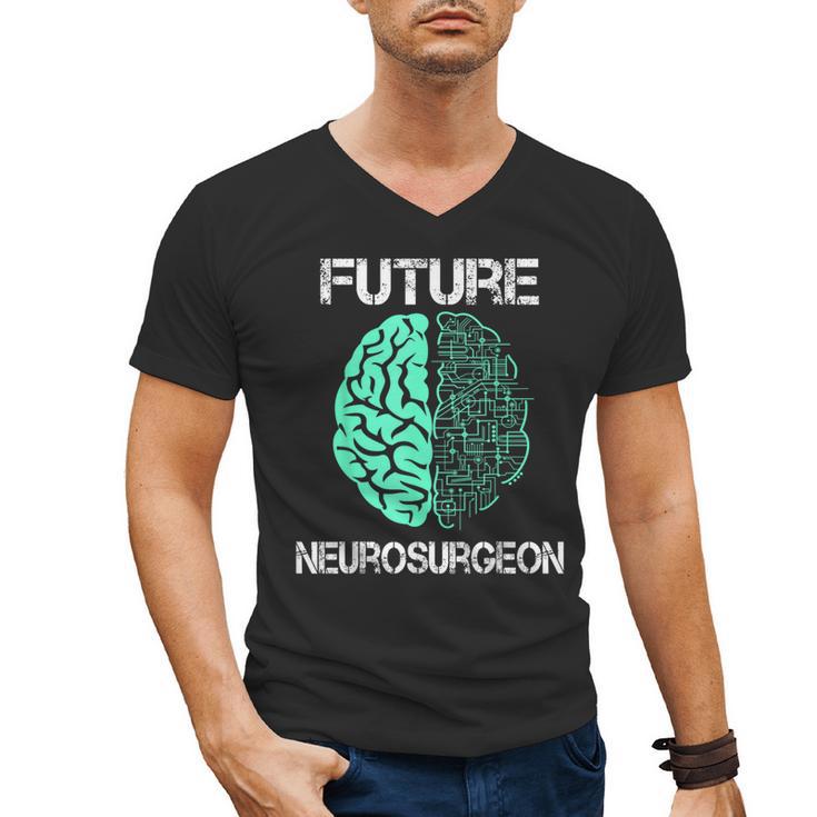 Neuro Surgeon Brain Student Graduation Future Neurosurgeon Men's V-Neck T-Shirt