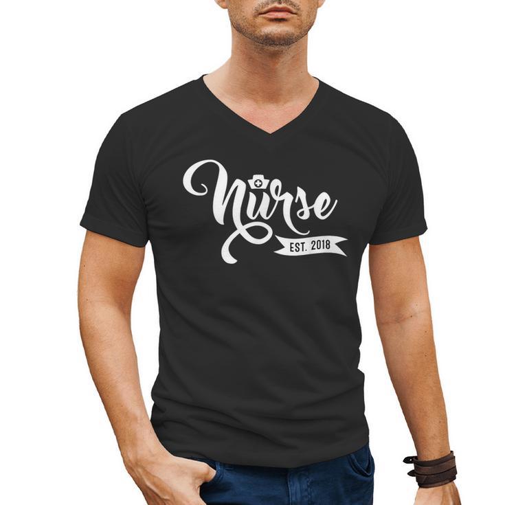 New Nurse 2018 Nursing School Graduate Graduation Shirt Men's V-Neck T-Shirt