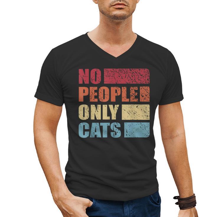 No People Only Cats Introvert Men's V-Neck T-Shirt