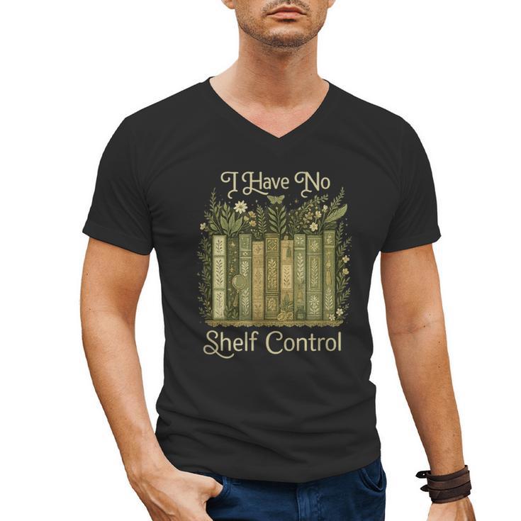 I Have No Shelf Control Vintage Botanical Books Graphic Men's V-Neck T-Shirt