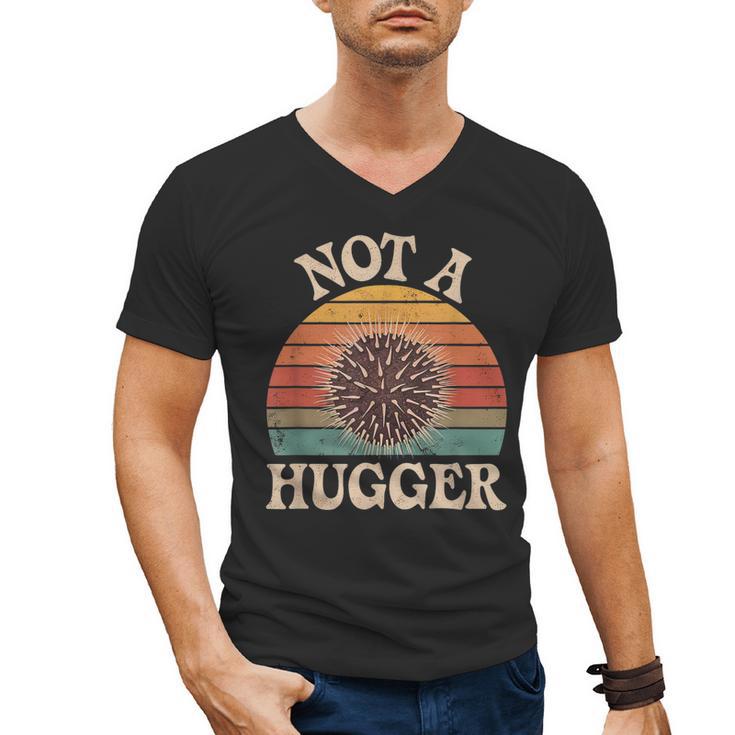 Not A Hugger Retro Sea Urchin Sarcastic Introvert Men's V-Neck T-Shirt