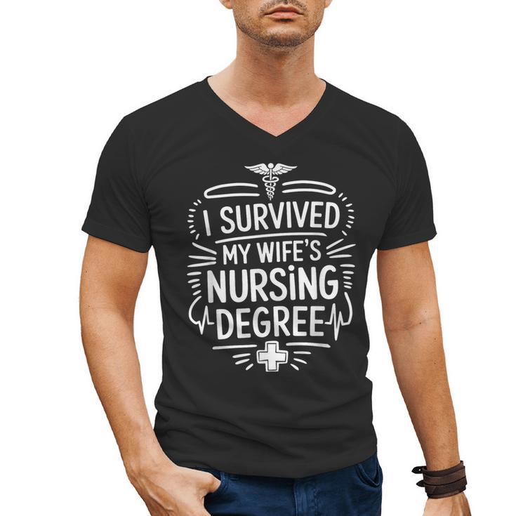 Nurse Wife Nursing Graduation And Nursing Wife Nurse Husband Men's V-Neck T-Shirt