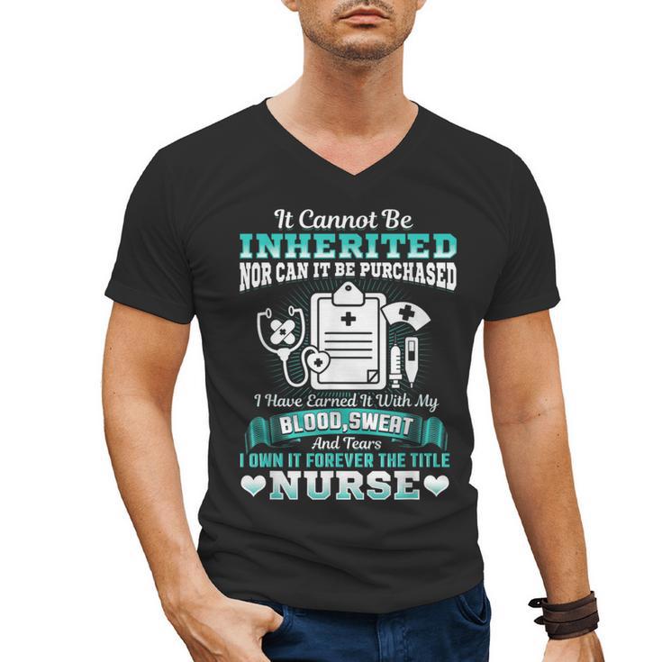 Nursing School Graduation Inherited RN LPN Nurse Grad 2021 Men's V-Neck T-Shirt