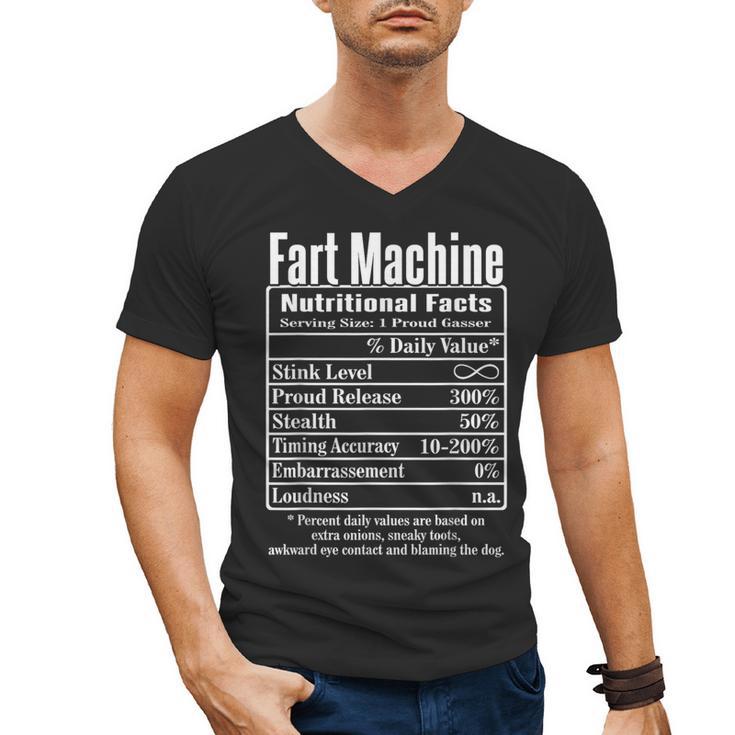 Nutrion Facts Fart Machine Dad Jokes Farting Humor Men's V-Neck T-Shirt