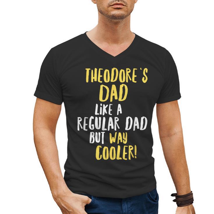 Theodore's Dad Text Men Boys Men's V-Neck T-Shirt