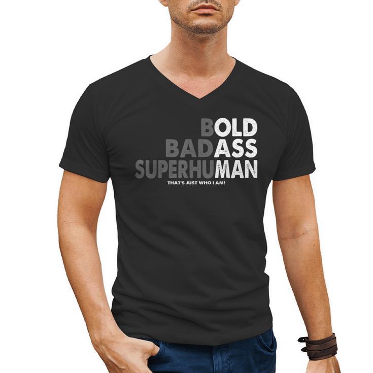 Old Man Saying Gag Dad Husband Birthday Fathers Day Men's V-Neck T-Shirt
