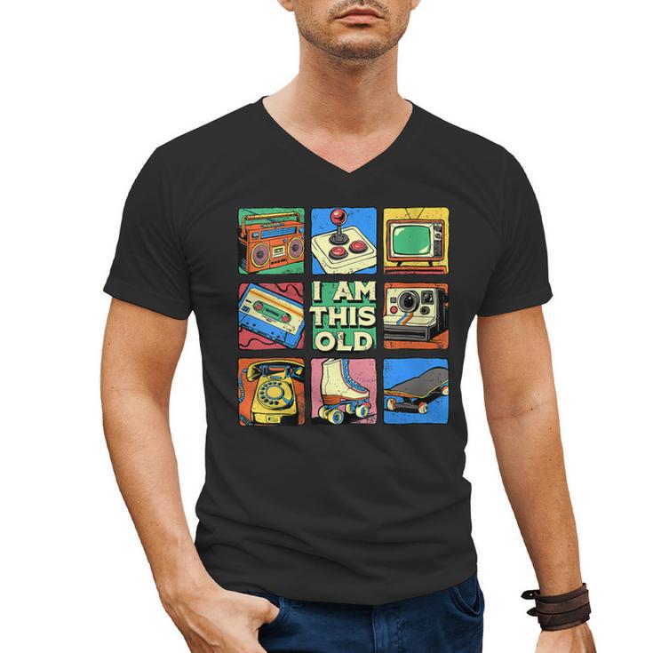 I Am This Old Retro Vintage Nostalgia 80s 90s Cassette Tape Men's V-Neck T-Shirt
