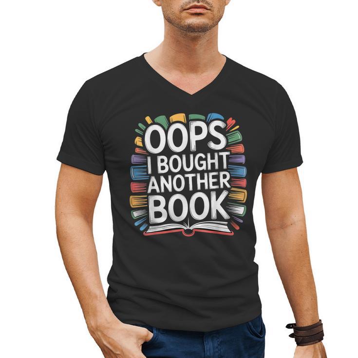 Oops I Bought Another Book Library Reader Bibliophile Men's V-Neck T-Shirt