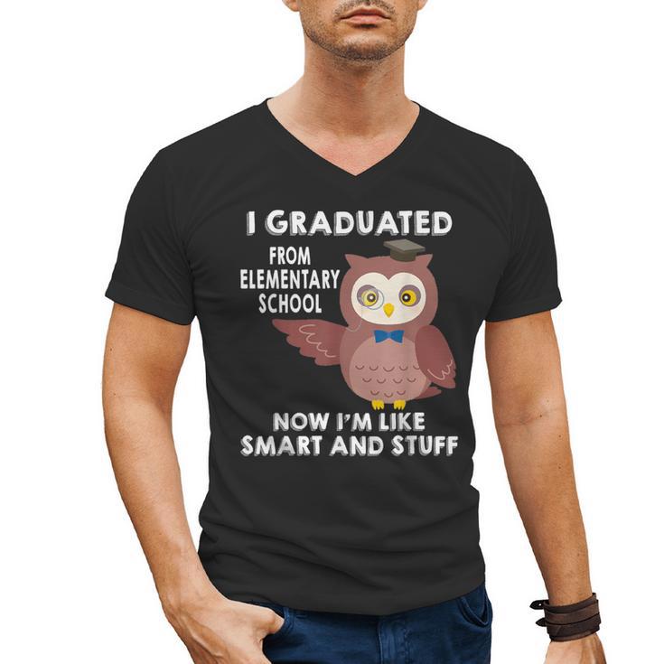 Owl Elementary Graduation Shirt-6th Grade Graduation Men's V-Neck T-Shirt