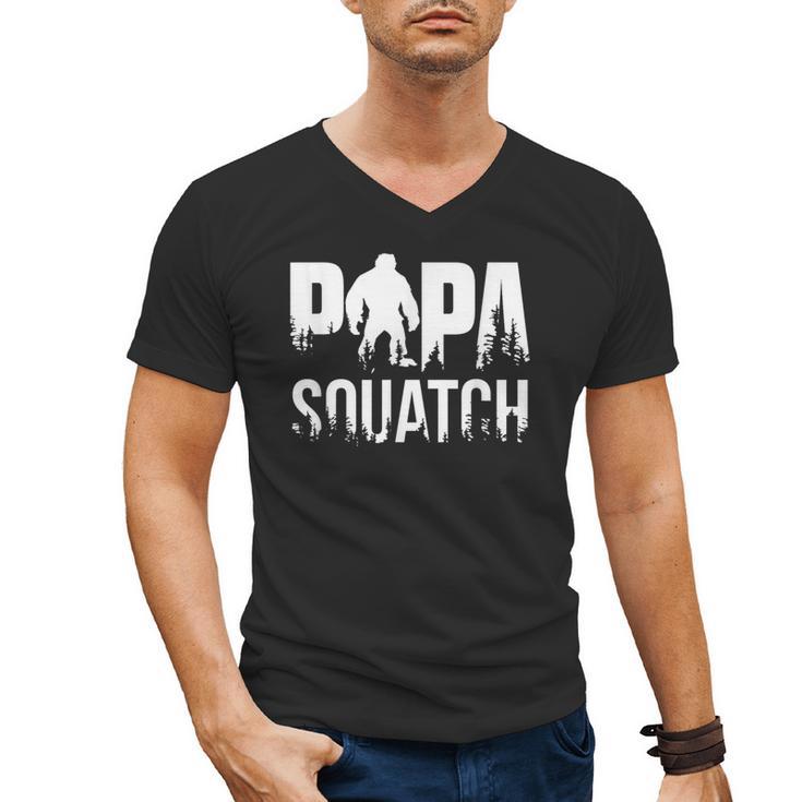 Papa Squatch For Dad Sasquatch Fathers Day Men's V-Neck T-Shirt