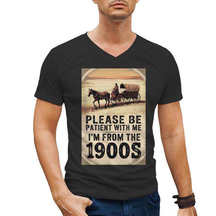 Be Patient With Me I'm From The 1900s Birthday Retirement Men's V-Neck T-Shirt