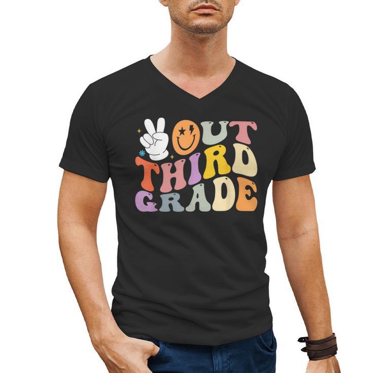 Peace Out Third 3rd Grade Graduation Graduate Class Of 2025 Men's V-Neck T-Shirt