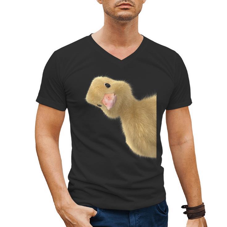Peking Duck Peeking Chef Graduation Farm Duck Lover Men's V-Neck T-Shirt