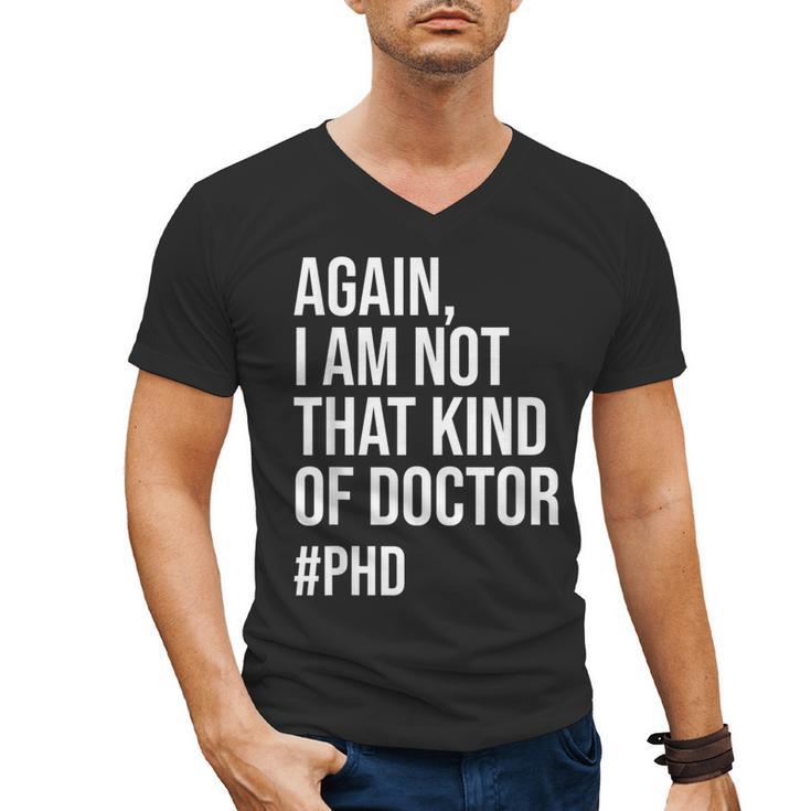 PHD Doctorate Phinished Doctoral Degree PHD Graduation Men's V-Neck T-Shirt
