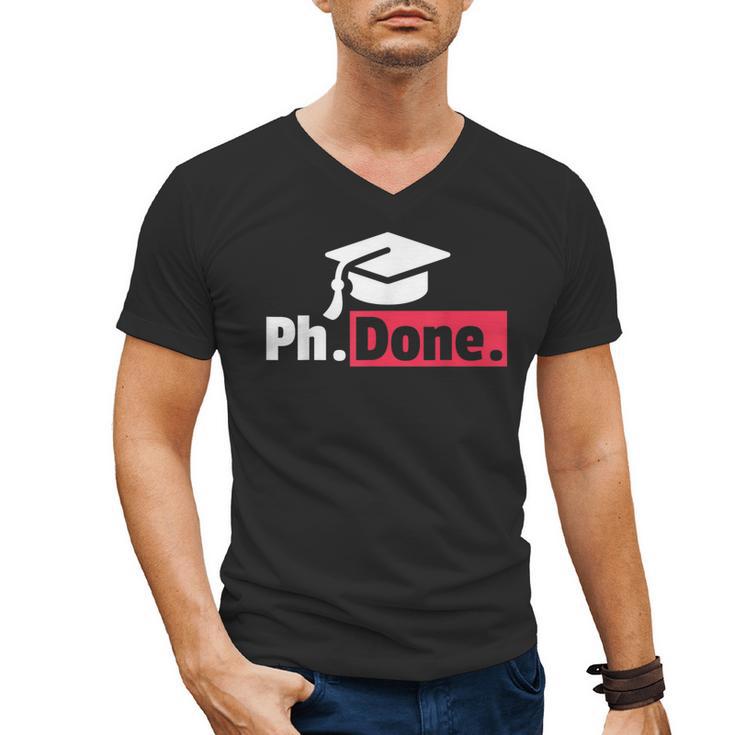 PhD Graduation T Shirt PhDone Tee For Graduates Men's V-Neck T-Shirt