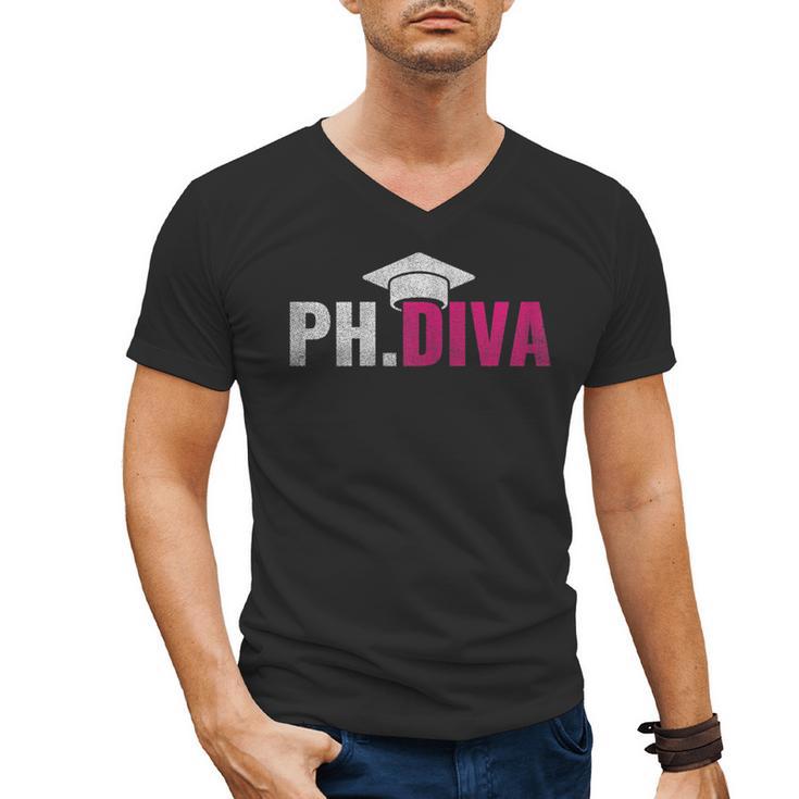 PhDiva PHD Student Graduation Degree Med Law School Men's V-Neck T-Shirt