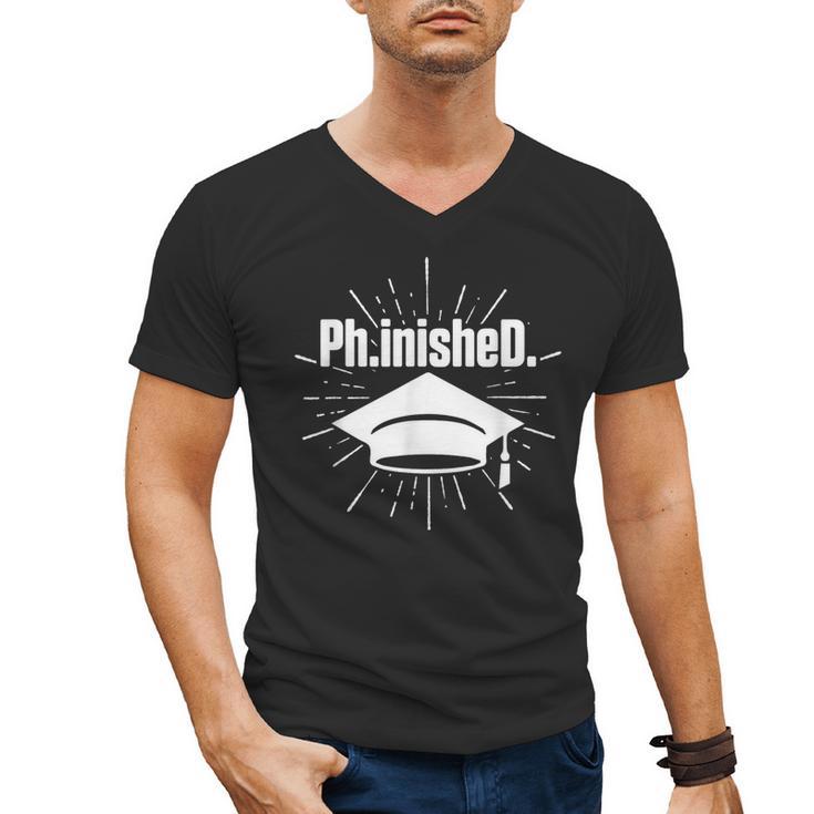 PhinisheD PhD Graduation Doctor Of Philosophy Men's V-Neck T-Shirt