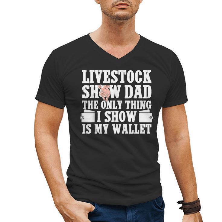 Pig Show Dad Pig Show Father Men's V-Neck T-Shirt