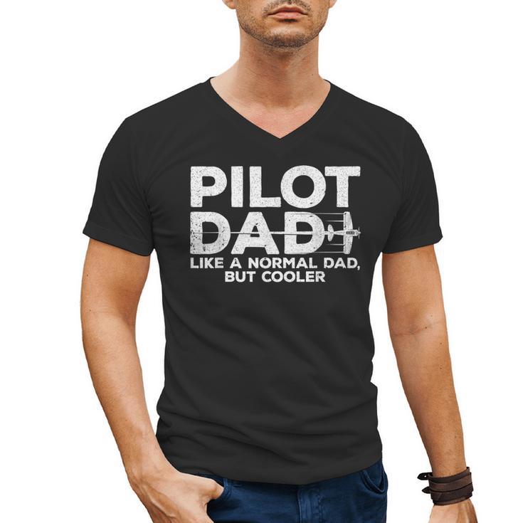 Pilot Art For Dad Men Aviation Airplane Aircraft Pilot Small Men's V-Neck T-Shirt