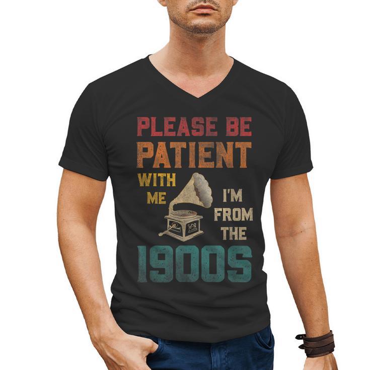 Please Be Patient With Me I'm From The 1900s Cool Gramophone Men's V-Neck T-Shirt