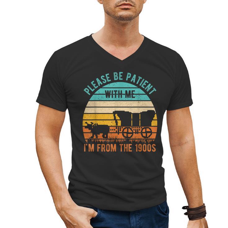PLEASE BE PATIENT I'M FROM THE 1900s Vintage 1900s 90s Men's V-Neck T-Shirt
